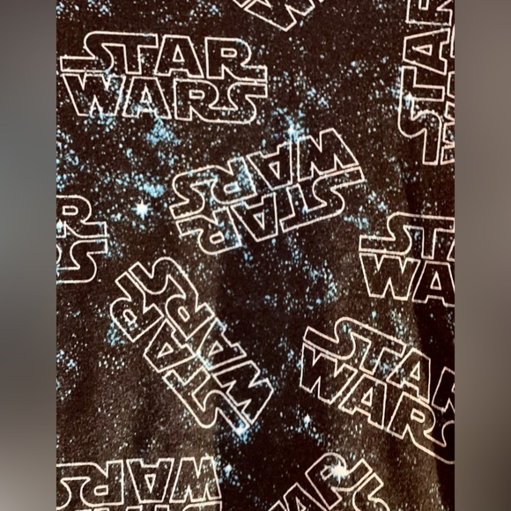 H&M Divided Star Wars Galaxy All Over Print High Low Graphic T-Shirt Medium - Picture 2 of 4